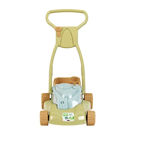 Theo Klein 7659 Klein goes Bio - Rasenmäher mit abnehmbarem Auffangkorb | Rasenmäher aus Biokunststoff | Lustiges Ratschgeräusch | Spielzeug für Kinder ab 18 Monaten