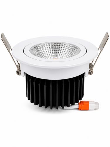 Image of KUSUM 30 Watt White Reflector Concealed LED Ceiling COB Round Spot Light with Focused Beam | Neutral White, Pack of 1 (4000K) | Energy Efficient LED Ceiling Light for Home and Office