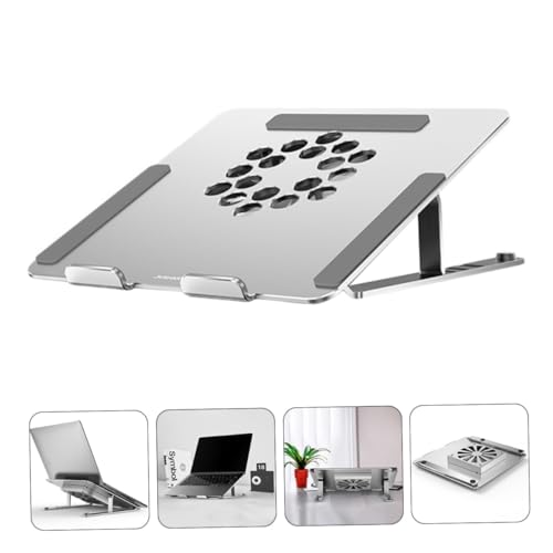 Base para portátil con ventilador y altura ajustable de aluminio miniatura 6