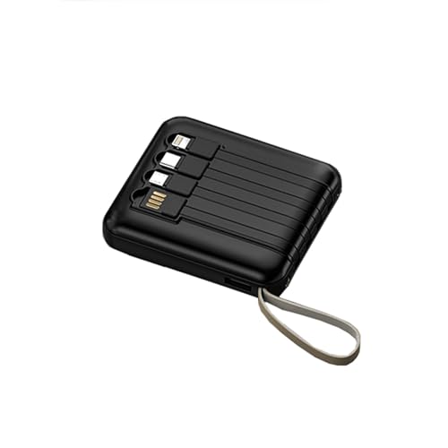 Caricabatterie Portatile Power Bank 20000mah Display Power Bank, Ricarica Veloce, Ricarica Veloce Del Telefono Cellulare Power Bank, 4 Cavi Di Alimentazione Mobile (nero)