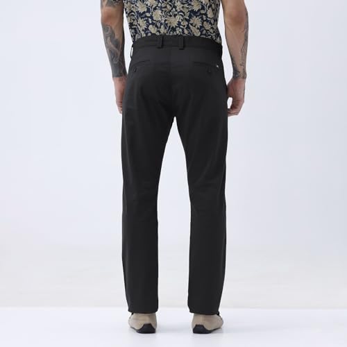 Image of BASICS Premium Cotton Stretch Formal Trousers for Men | Office Pants