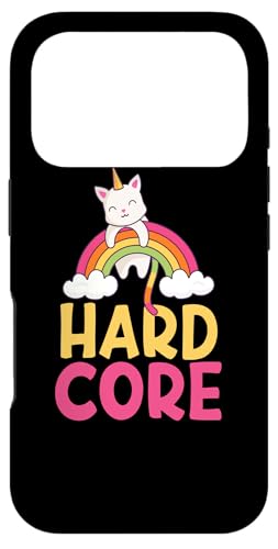 Funny Colorful Hardcore Punk Rainbow Cat Unicorn Unicat �X�}�z�P�[�X iPhone 17 Pro �p