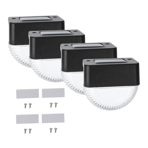LIFKOME 4 Piezas Luces LED Impermeables para Jardín Instalaciones de Exterior con Energía Solar para Patio y Energía y Seguridad