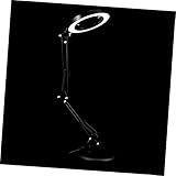 SHINEOFI LED Vergrößerungslampe mit Nachtlesefunktion Faltbare Tischlampe für Schmuckherstellung und Handarbeiten Augenschonend Tragbar für Nähprojekte und Bastelarbeiten