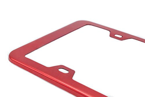 Sgooky 120109RG 2Pcs Stainless Steel License Plate Frames, Red License Plate Cover Tag Holder thumb #6