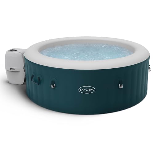 Lay-Z-Spa New York 140 AirJet Massage System 40% More Energy Efficient Hot Tub Integrated EnergySense Liner 6 Person