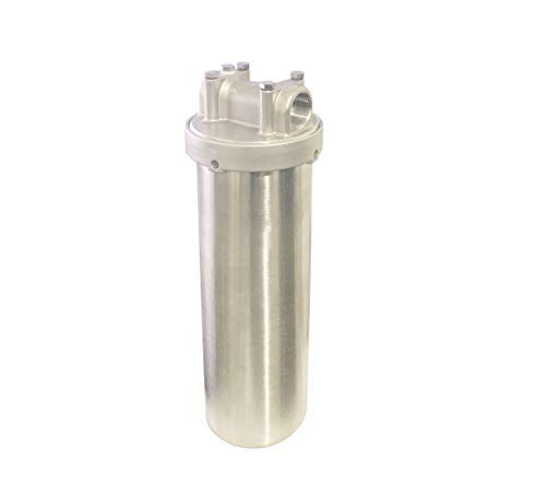 Dalrun 10 "Water Filter Housing Stainless Steel 3/4" NPT Design for High Pressure Hot / Cold Liquid