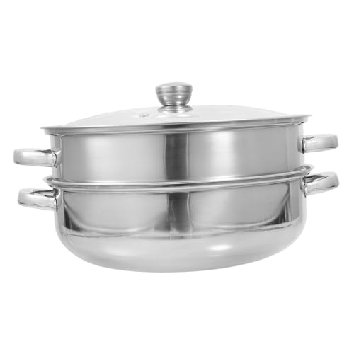 FUNOMOCYA 1 Juego Olla Vapor Doble Inoxidable Cesta Cocción Vapor Accesorio de Cocina Premium y Calentar