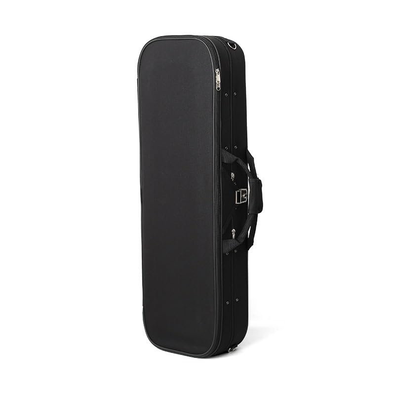 estuche de violín Estuche De Violín 4/4-1/4 Caja Oxford De Un Hombro Doble Hombro Ligero Antipresión Bolsa De Violín Caja De Protección(B,4/4)
