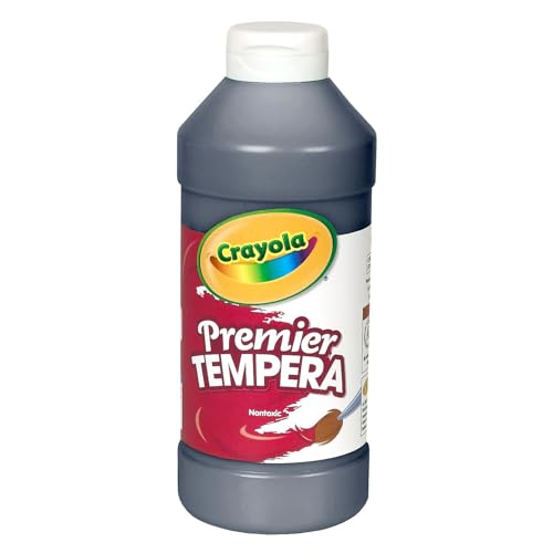 Crayola Premier Tempera Paint For Kids - Black (16oz) Kids Classroom Supplies Great For Arts & Crafts Non Toxic Easy Squeeze Bottle