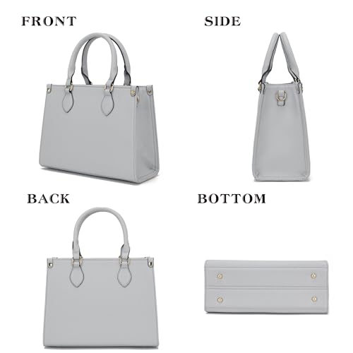 Bolsos medianos para mujer Qiyuer, de cuero vegano, estilo satchel y tote, con billetera a juego (2 piezas) miniatura 5