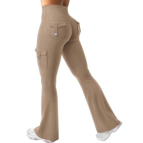 Pantalon de yoga évasé sans couture devant pour un confort absolu