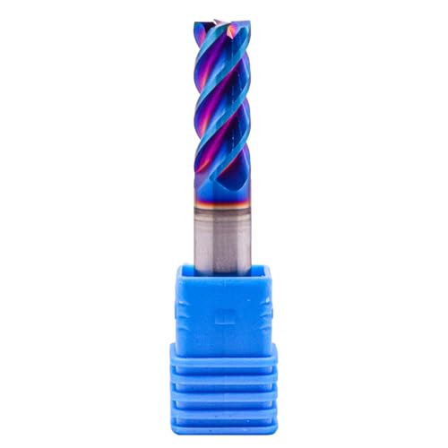 Image of BestParts HRC65 Tungsten Carbide Square End Mills - TiAlsiN Nano Coated, 4 Flute, 45 Degree Helix, 3 /8 inch Cutting Diameter, 3 /8 inch Shank Diameter, 1 inch Length of Cut, 2-1 /2 inch Overall Length