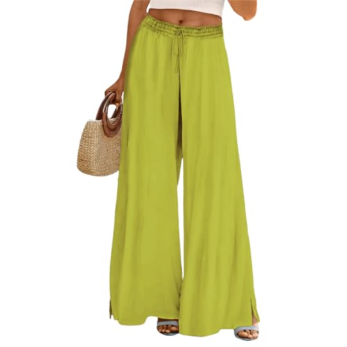 MARSVOVO Pants for Women Boho Trendy Wide Leg Summer Loose