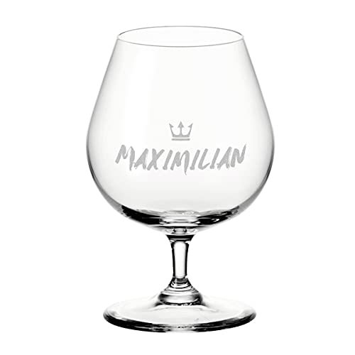 Cognac Glas mit Gravur - Cognacschwenker 400 ml personalisiert mit Namen - Schwenker für Brandy & Whiky - Spülmaschinenfest - Weinbrandglas - Männer - Geburtstag