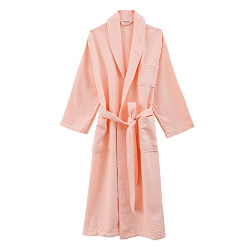 Housewear couples hotel pyjama fluide et robe de nuit longue rose