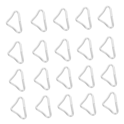 KOMBIUDA 100個 入りトランポリン三角リングバックル 安定固定アイアン製滑り止め用リング トランポリンマット交換アクセサリー