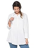 Mit verdeckter Knopfleiste Sheego Damen Große Größen Tunika in Leichter A-Linie Basicmode klassisch - -