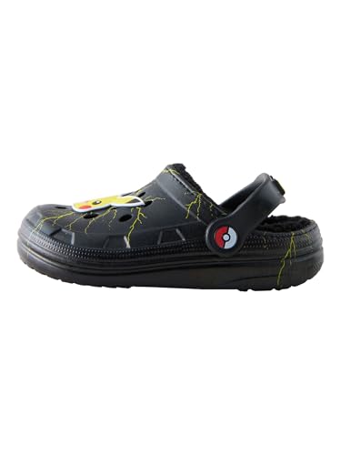 NEXT Garçon Chaussons Sabots fourrés Pokémon Noir 37