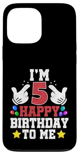 I'm 5 Happy Birthday To Me �ʔ��� 5�΂̒a���� �j�̎q �a���� �X�}�z�P�[�X iPhone 13 Pro Max �p