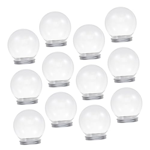 Bola de nieve navideña de plástico transparente rellenable para frascos de dulces DIY 2
