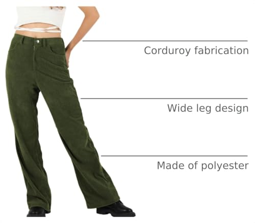 Knox Rose Women's High-Rise Wide Leg Corduroy Pants product image