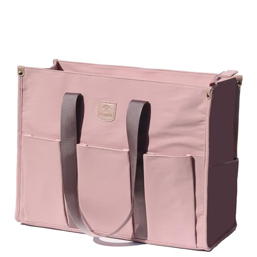 ESVAN Utility Tote Bag with Zip Top Waterproof Teacher Tote Bag for Teacher Work Women Beach (C2)