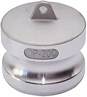 Quafwia 2 pcs Aluminum cam lock fittings (2" Part DP) cam groove hose fitting camlock fittings Dust Plug camlock fitting (2'')