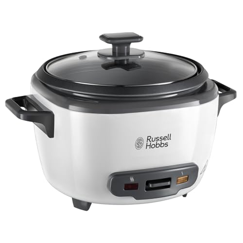 Russell Hobbs Electric Rice Cooker - 2kg (14 Portion - 145g per serving) Removable non stick bowl Dishwasher-safe bowl & lid Steamer basket measuring cup & spoon inc Energy Saving 500W 27040