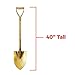 Golden Shovel - Full Size Gold Spade for Groundbreaking Ceremonies - 40” Commemorative Golden Shovel for New Building Construction - Grand Affects
