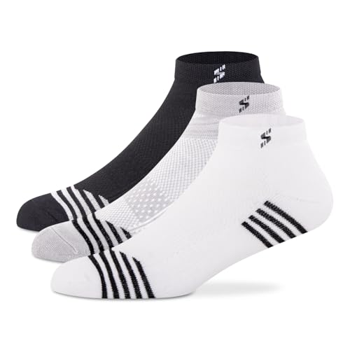 Image of Supersox Ankle Length Sports Socks for Man | Combed Cotton | Moisture Absorbent & Anti-Odour | Durable Welt for Secure Fit | Multi Colour | Ideal for Gym & Sports