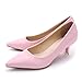 Stunner Women's Classic Fashion Pointed Toe Low Heel Dress Pumps Shoes Pink 42(9)