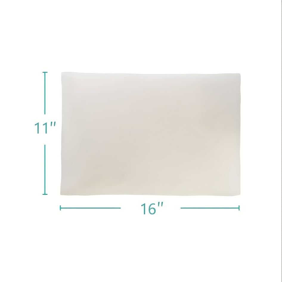 Image of Organic Cotton Pillow Case - One Pack 11 inchx 16 inch Kids Pillow Pillowcase with No Zipper - 300 TC Thread Count - Soft, Safe and Hypoallergenic - Off White