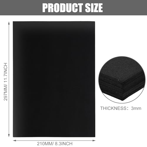 ASelected 24PCS EVA Foam Sheets, A4 Foam Board, 21x30 cm Foam Sheets, 2 mm Foam Sheet for Model Making Mounting Photos - Image 2