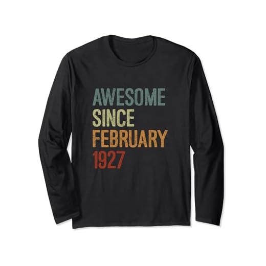 Impresionante desde febrero de 1927, regalo de cumpleaños divertido retro Manga Larga