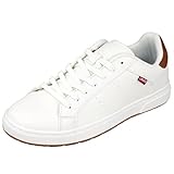 100% POLYURETHANE Levi\'s Piper, Basket Homme, Regular White, 42 EU