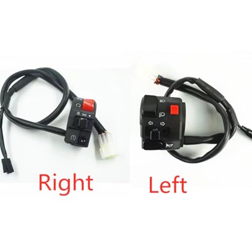 Interrupteur de guidon moto 22mm double commande noir universel - 2