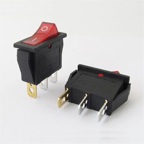 Interrupteur à bascule KCD3 rouge résistant pour remplacer un bouton défectueux 16A 250V