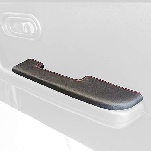 RedlineGoods Padded Door armrest Covers Compatible with Mazda Miata NA 1990-97. Tailor Made - not Universal. Genuine top-Grade Italian Black Leather with Black Thread