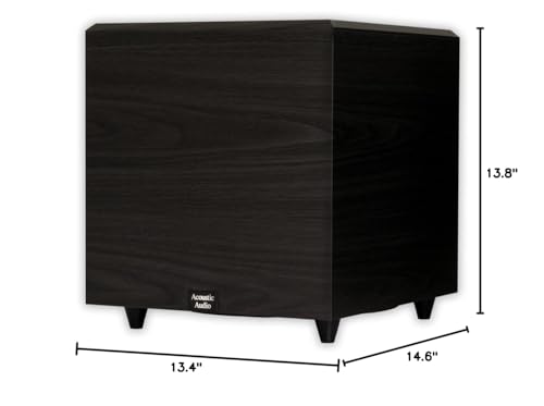 Acoustic Audio PSW-12 500 Watt 12-Inch Down Firing Powered Subwoofer (Black) - Thumbnail 5