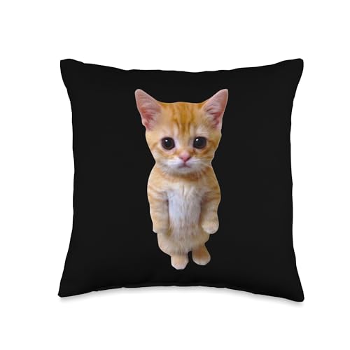 El Gato Meme Sad Crying Cat Munchkin Kitty Meme Trendy Throw Pillow