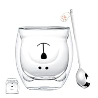 Verre Latte Macchiato Gifi 2 Tasses à Café Double Paroi SPORWAY 350ml - Verre Borosilicate - Isotherme Et Lavable Lave-Vaisselle Tasses Anti-brûlure