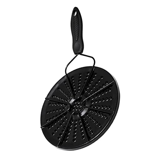 Mobestech Heat Diffuser Plate for Gas Stove – Enamel Induction Adapter Handle Non-Burning Cooking Heat Converter for Glass Cooktop and Electric Hob
