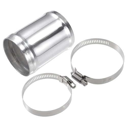 X AUTOHAUX 1 ensemble de tube de refroidissement en alliage d'aluminium droit avec 2 colliers de serrage pour voiture