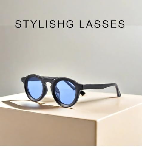 Round Sunglasses Women Men Punk Shades Retro Trending Sun Glasses Clear Lens Frame UV400 Female2