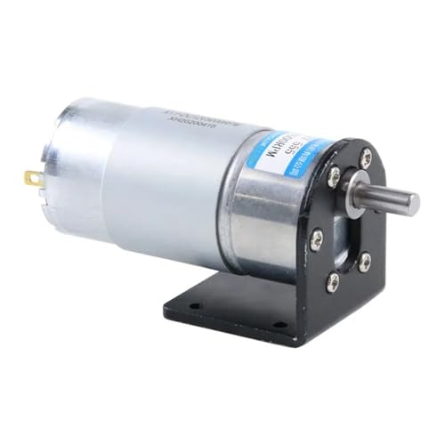 Moteur à engrenages CC 12V 7RPM motoréducteur 30W avec bracket de fixation