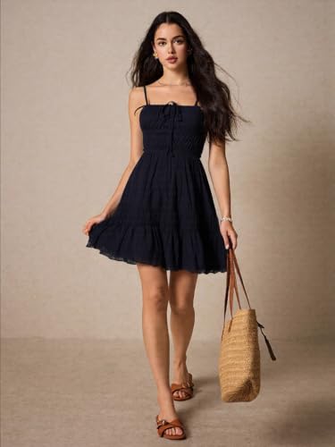 Image of ForeMode Summer Deep V Neck Bohemian Women Mini Short Dress Backless Beach Boho Dress