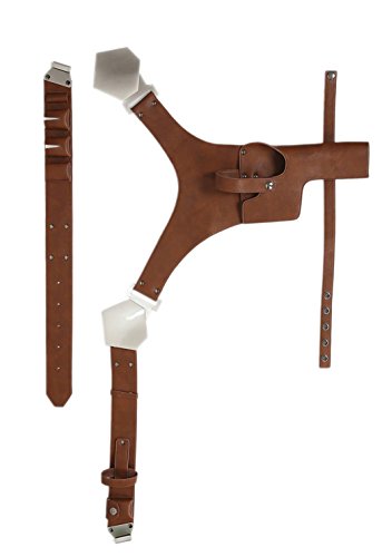 Xcoser Han Solo Belt Cosplay PU Leather Holster Costume Props Adjustable Costume Accessories (Updated Han Solo Belt) Brown