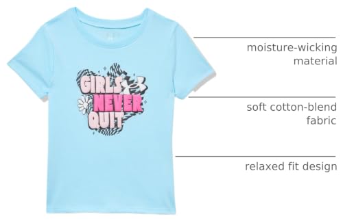 Image of Under Armour Girls Girls Short Sleeve Shirt, Crewneck, Lightweight and Breathable Athletic-t-Shirts
