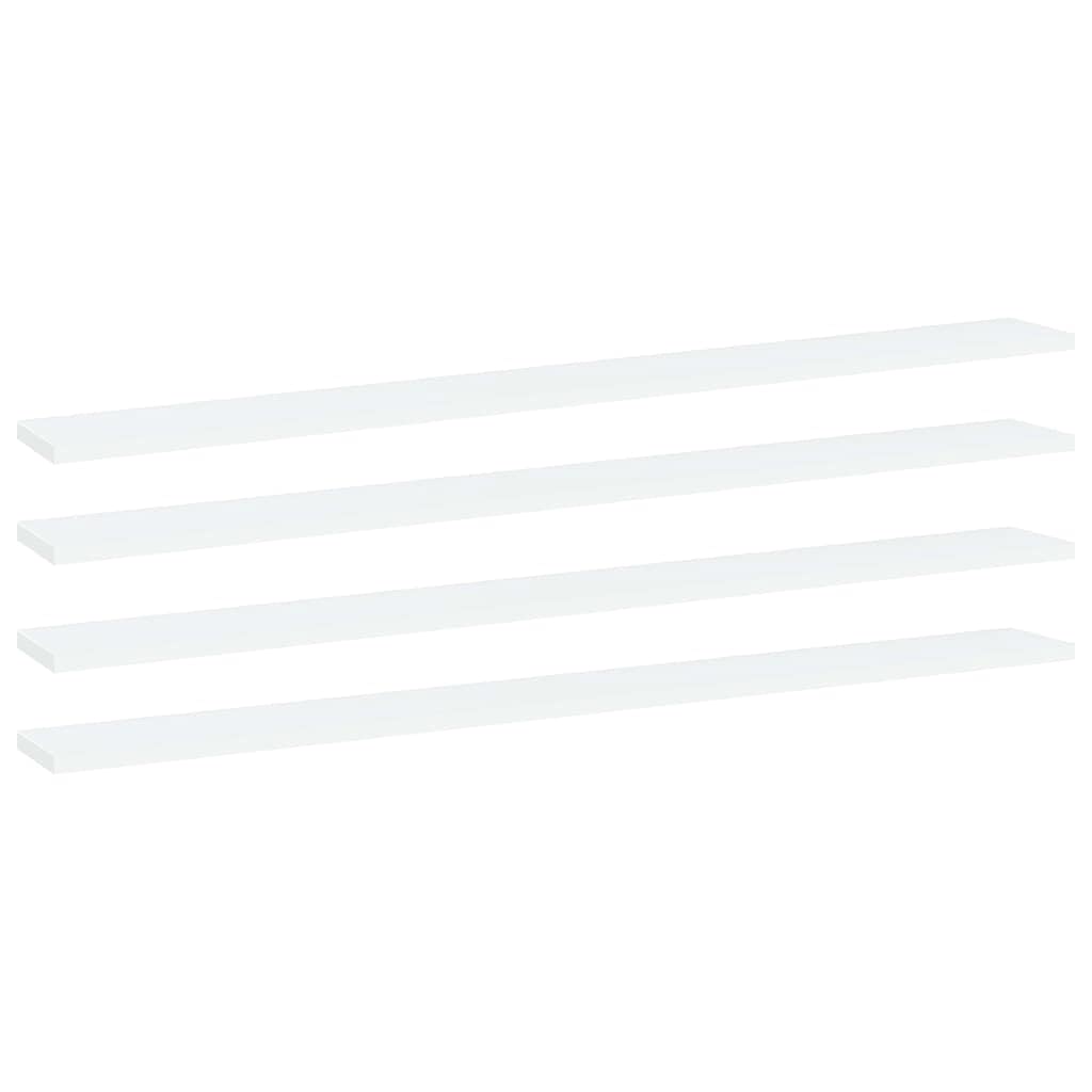 vidaXL 4x Bookshelf Boards Living Room Kitchen Furniture Shelf Accessory Extra Shelf Panel Replacement Bookshelf Board White Engineered Wood